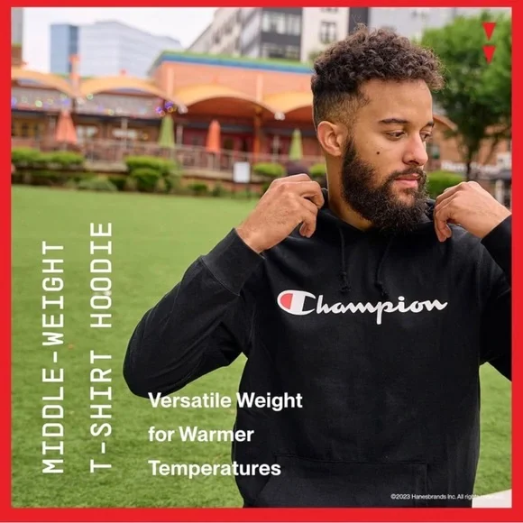 Champion Black Middleweight Hooded Long Sleeve Jersey Men's M - Picture 10 of 10